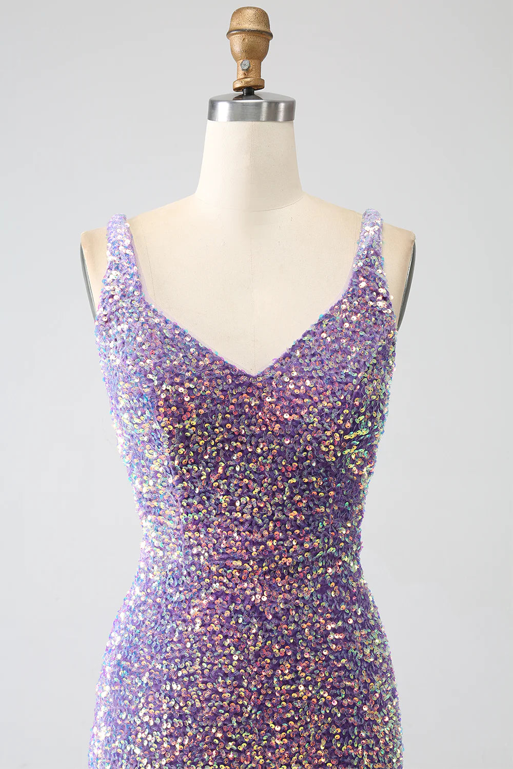 Wholesa Sparkly Mermaid Sequins Prom Dress with Slit