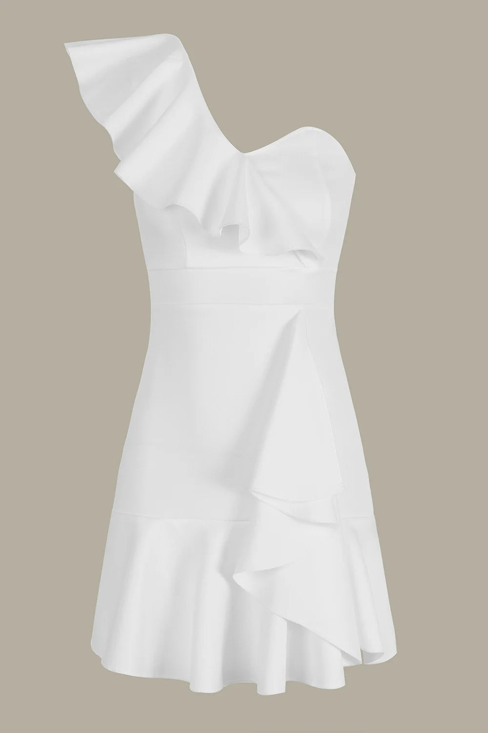 Wholesa Bodycon One Shoulder Mini Dress Homecoming Dresses With Ruffle