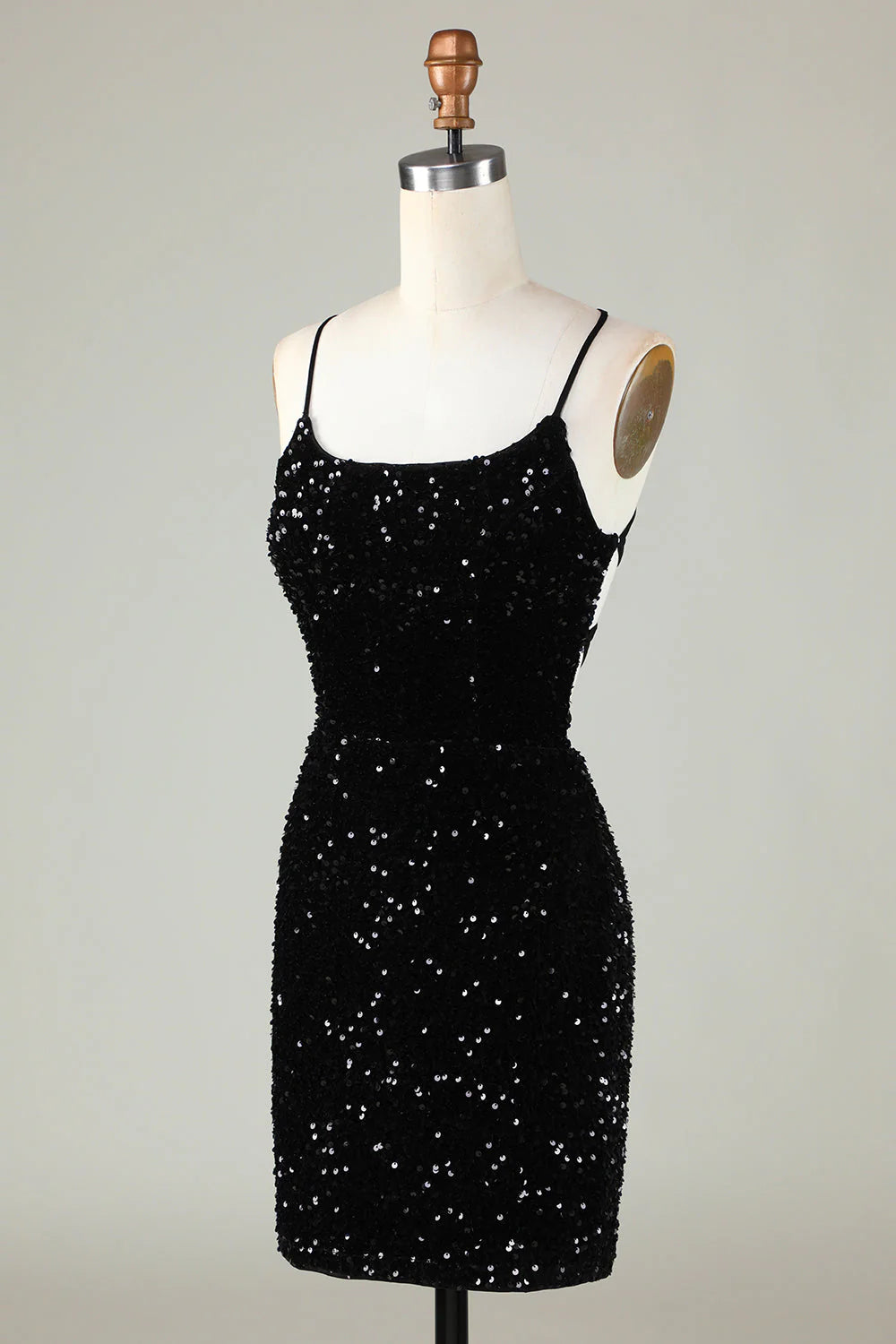 Wholesa Sparkly Backless Sequins Tight Short Homecoming Dresses