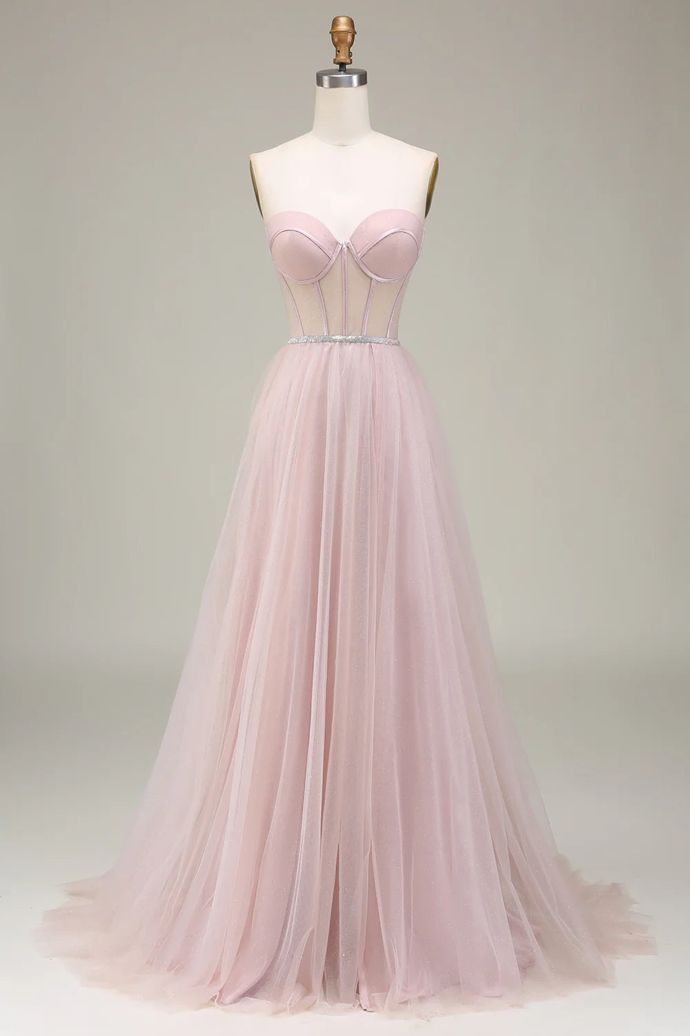 Wholesa Tulle Sweetheart Prom Dress with Corset