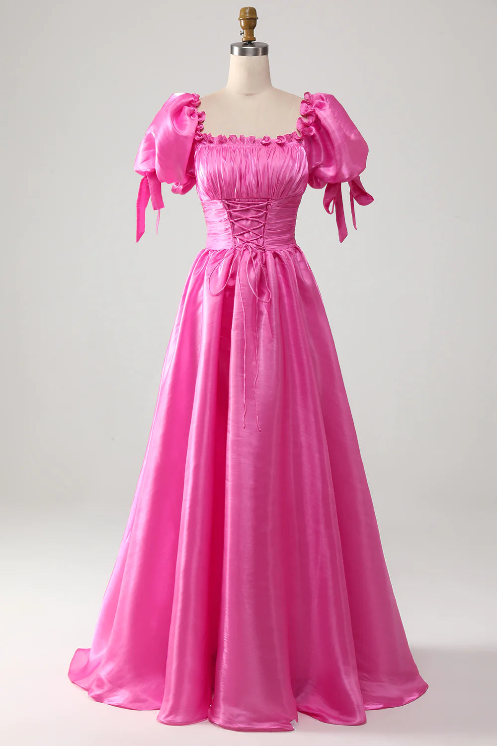 Wholesa Hot Pink Prom Dress with Ruffles
