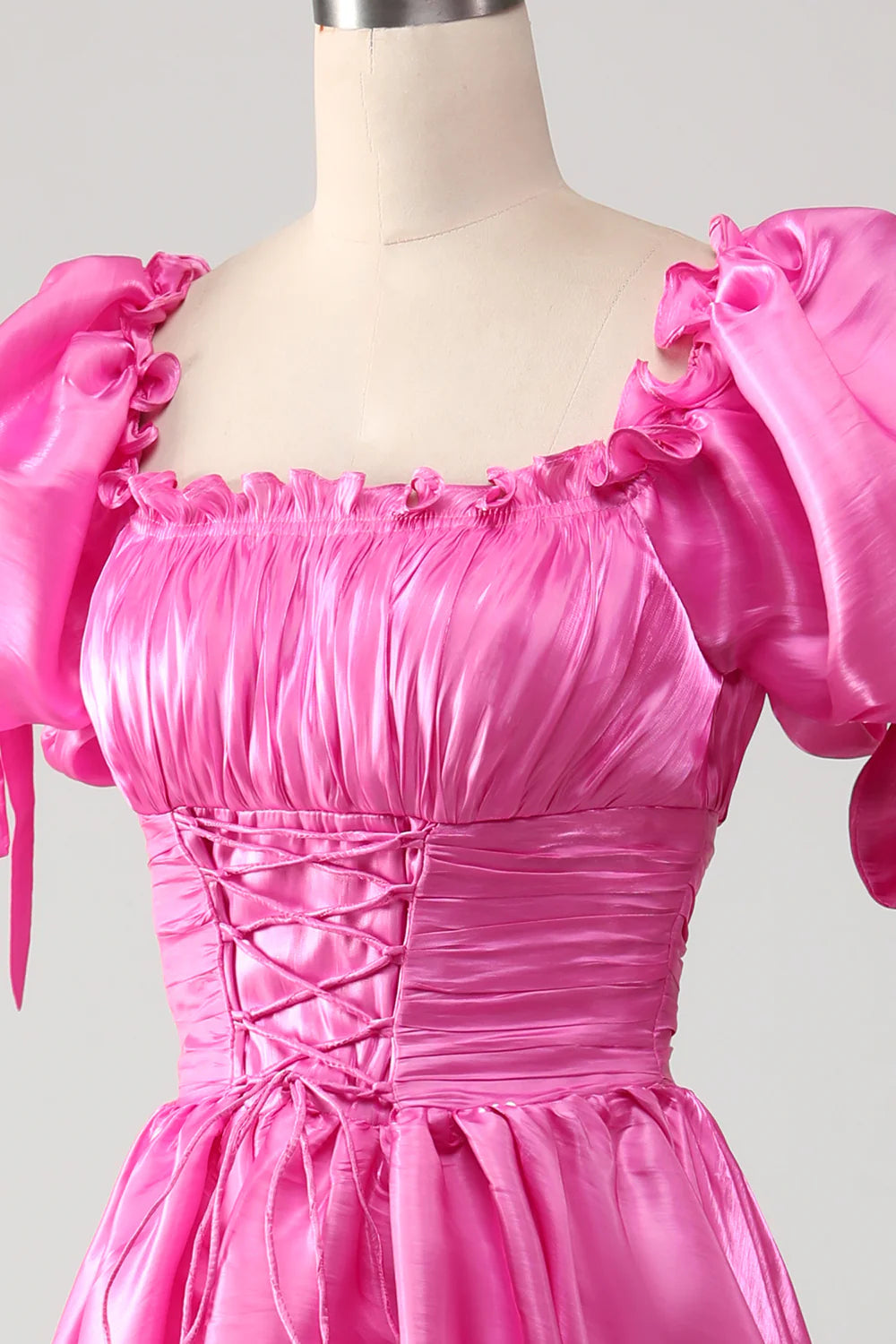 Wholesa Hot Pink Prom Dress with Ruffles