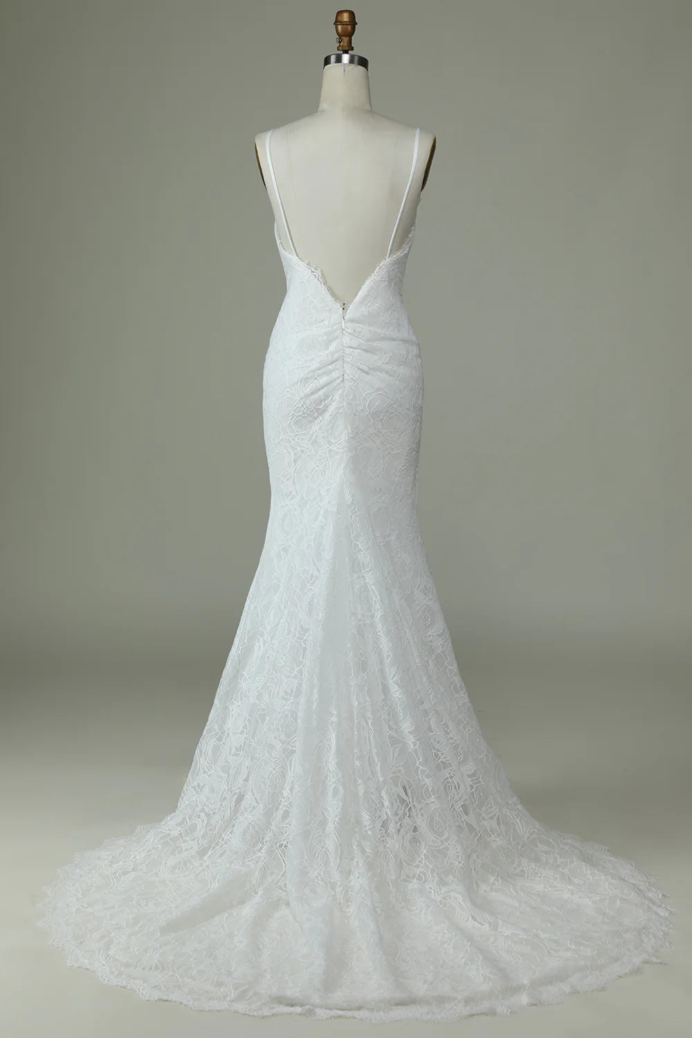 Wholesa Mermaid Lace Backless Wedding Dress