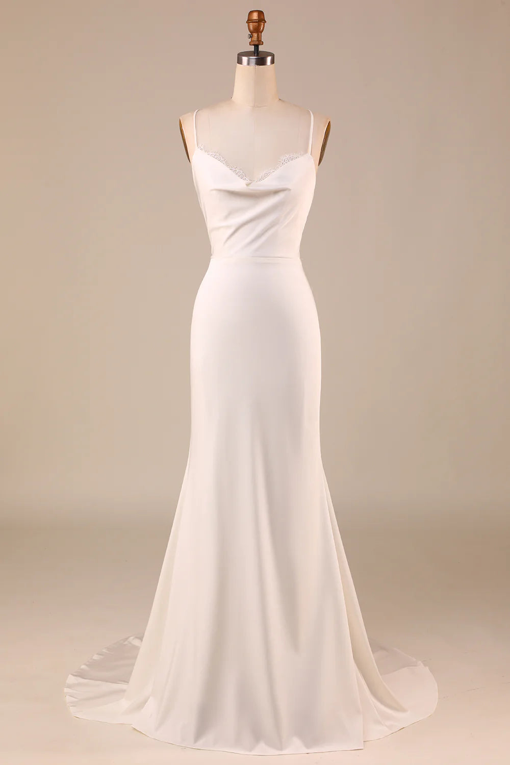 Wholesa Mermaid Boho Long Wedding Dress