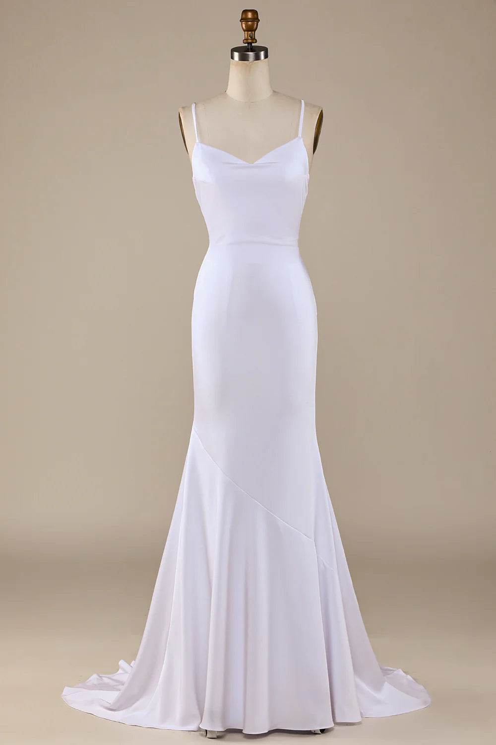 Wholesa Mermaid Lace-Up Back Sweep Train Wedding Dress