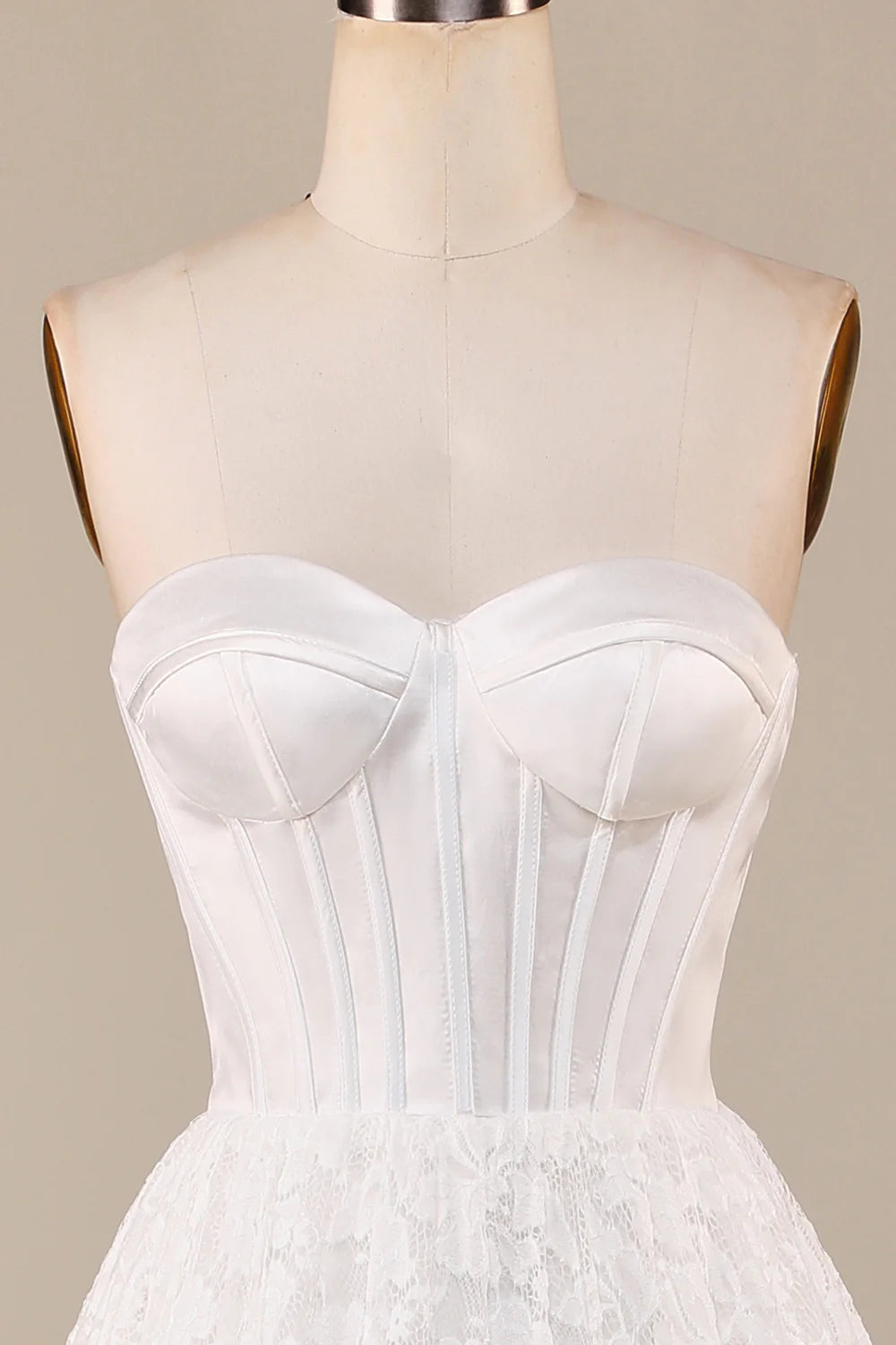 Wholesa Lace Corset Tea-Length Wedding Dress