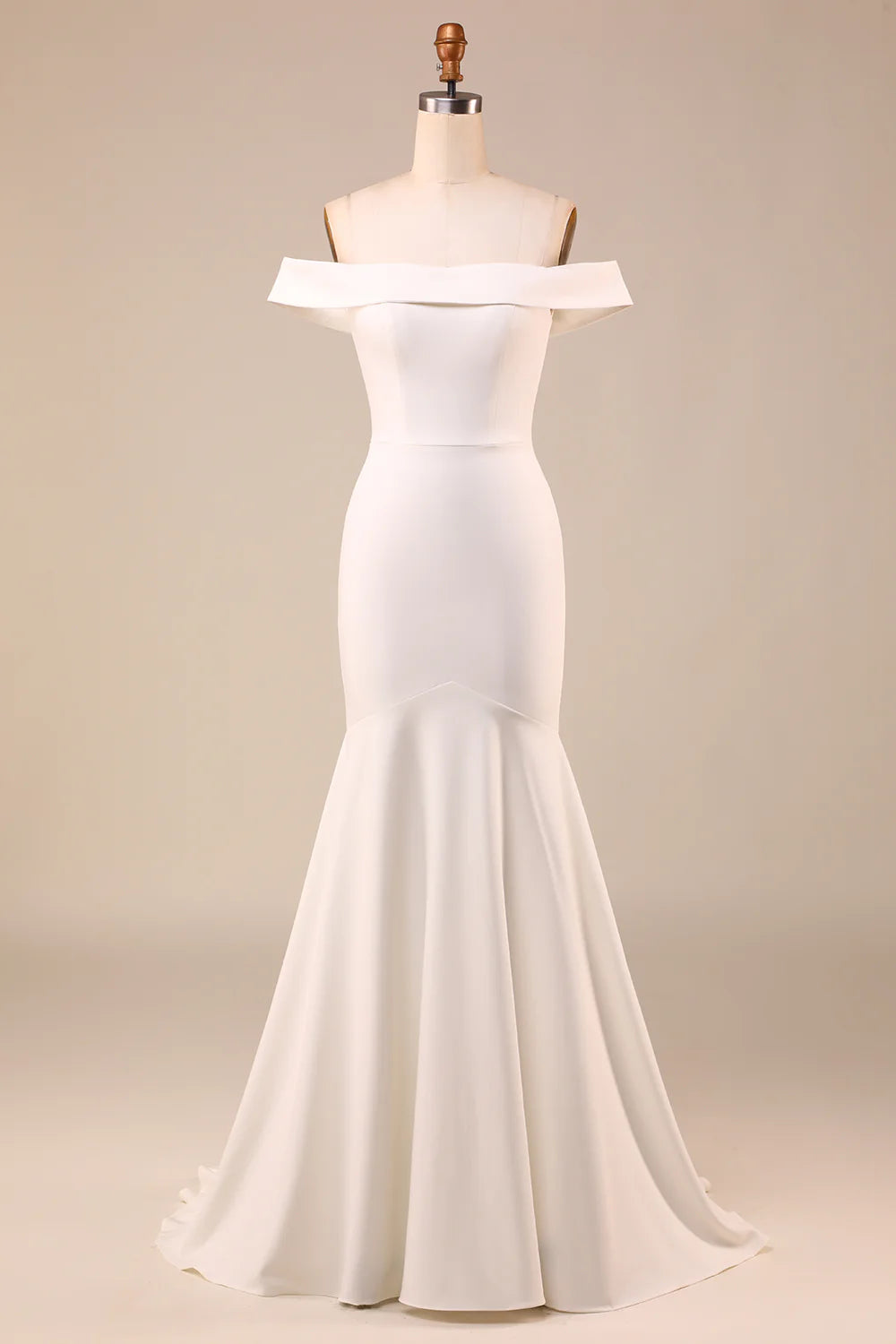 Wholesa Mermaid Lace-Up Back Long Wedding Dress