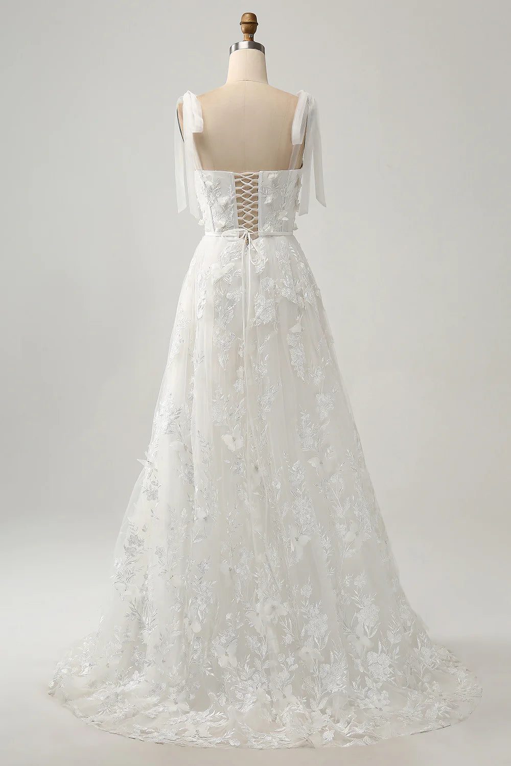 Wholesa A-Line Spaghetti Straps Wedding Dress with Appliques