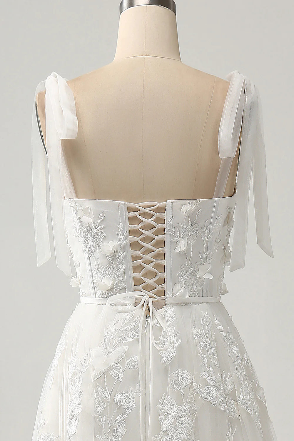 Wholesa A-Line Spaghetti Straps Wedding Dress with Appliques