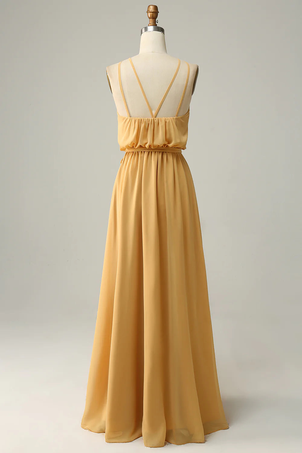 Wholesa A Line Long Bridesmaid Dress with Bowknot