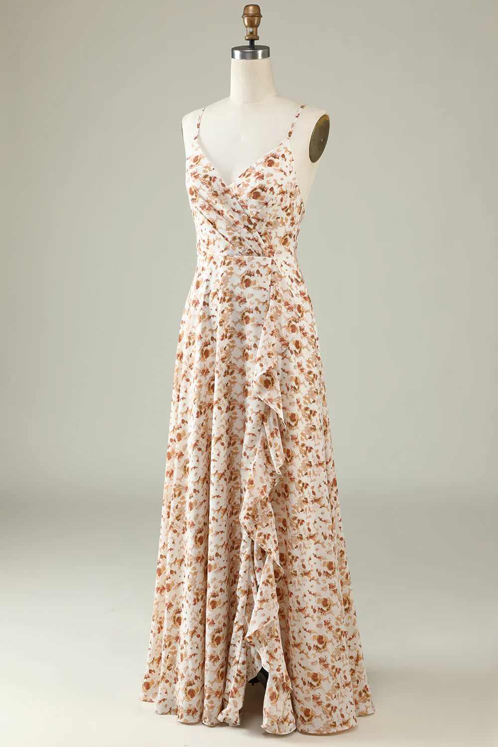 Wholesa Boho Bridesmaid Dress with Ruffles