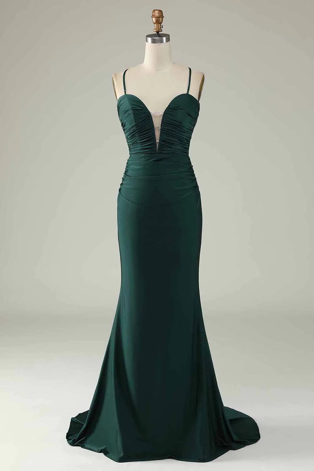 Wholesa Mermaid Spaghetti Straps Long Prom Dress