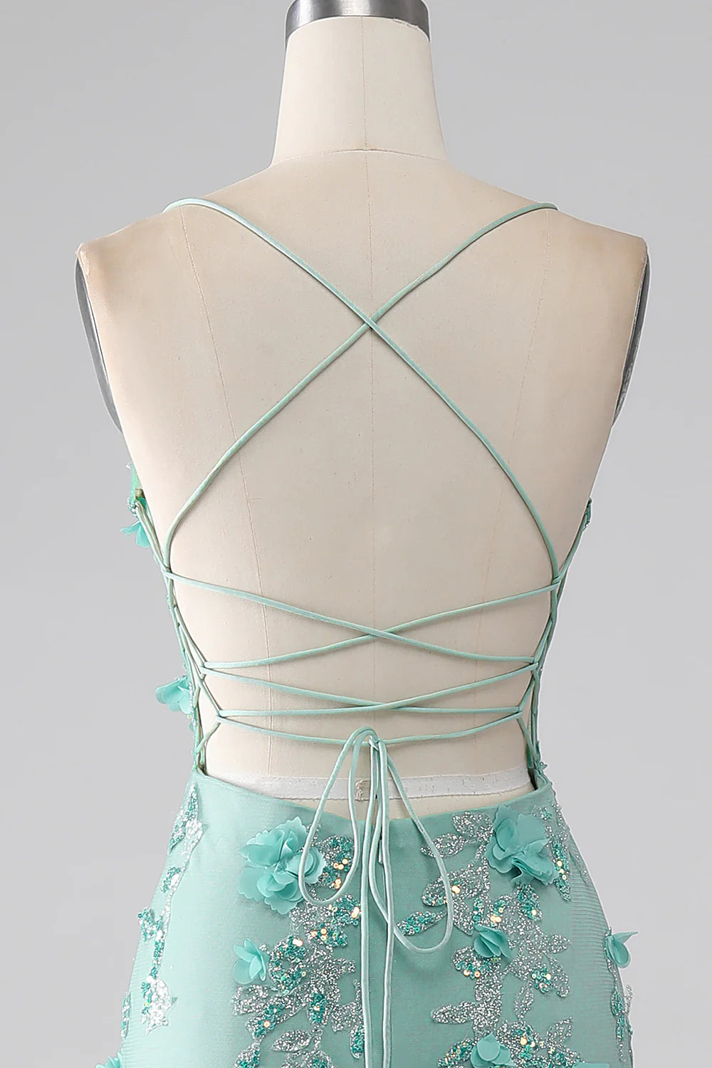 Wholesa Mermaid Spaghetti Straps Long Prom Dress with Appliques