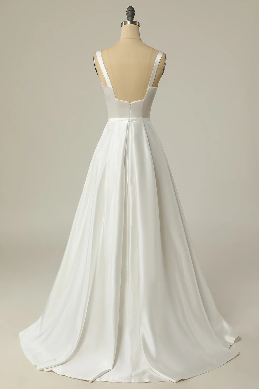 Wholesa A Line Square Neck Long Wedding Dress