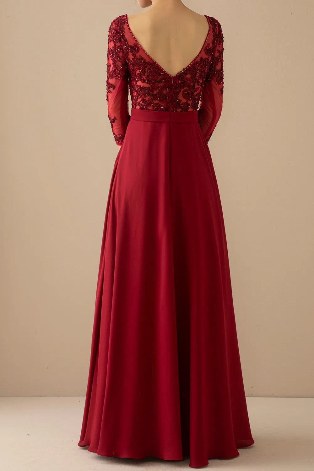 Wholesa A-line Illusion Sleeves Mother of the Bride Dress