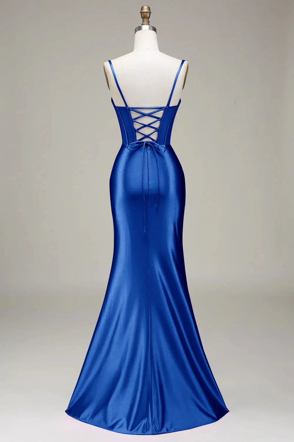 Wholesa Mermaid Spaghetti Straps Long Prom Dress With Slit