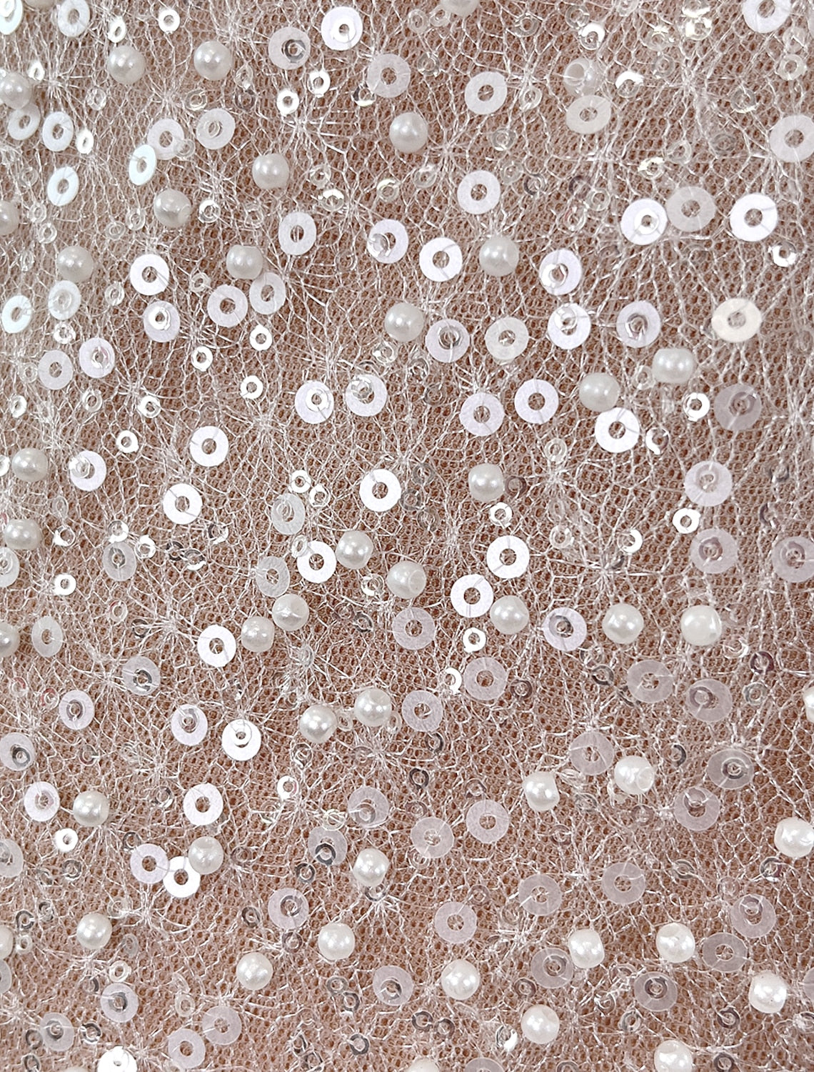 Wholesa Beach Boho Wedding Dresses Sheath / Column Camisole Sleeveless Sweep / Brush Train Sequined Bridal Gowns With Pearls Beading