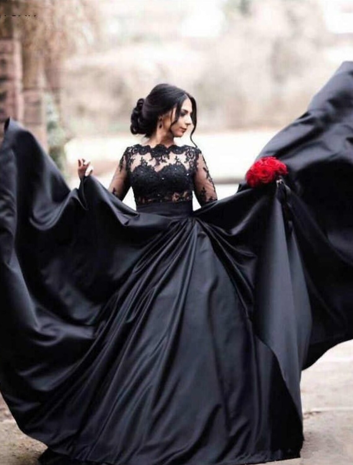 wholesale Engagement Gothic Black Wedding Dresses Formal A-Line Illusi CNTNZ Dresses Wholesale wholesale Engagement Gothic Black Wedding Dresses Formal A-Line Illusi CNTNZ Dresses Wholesale
