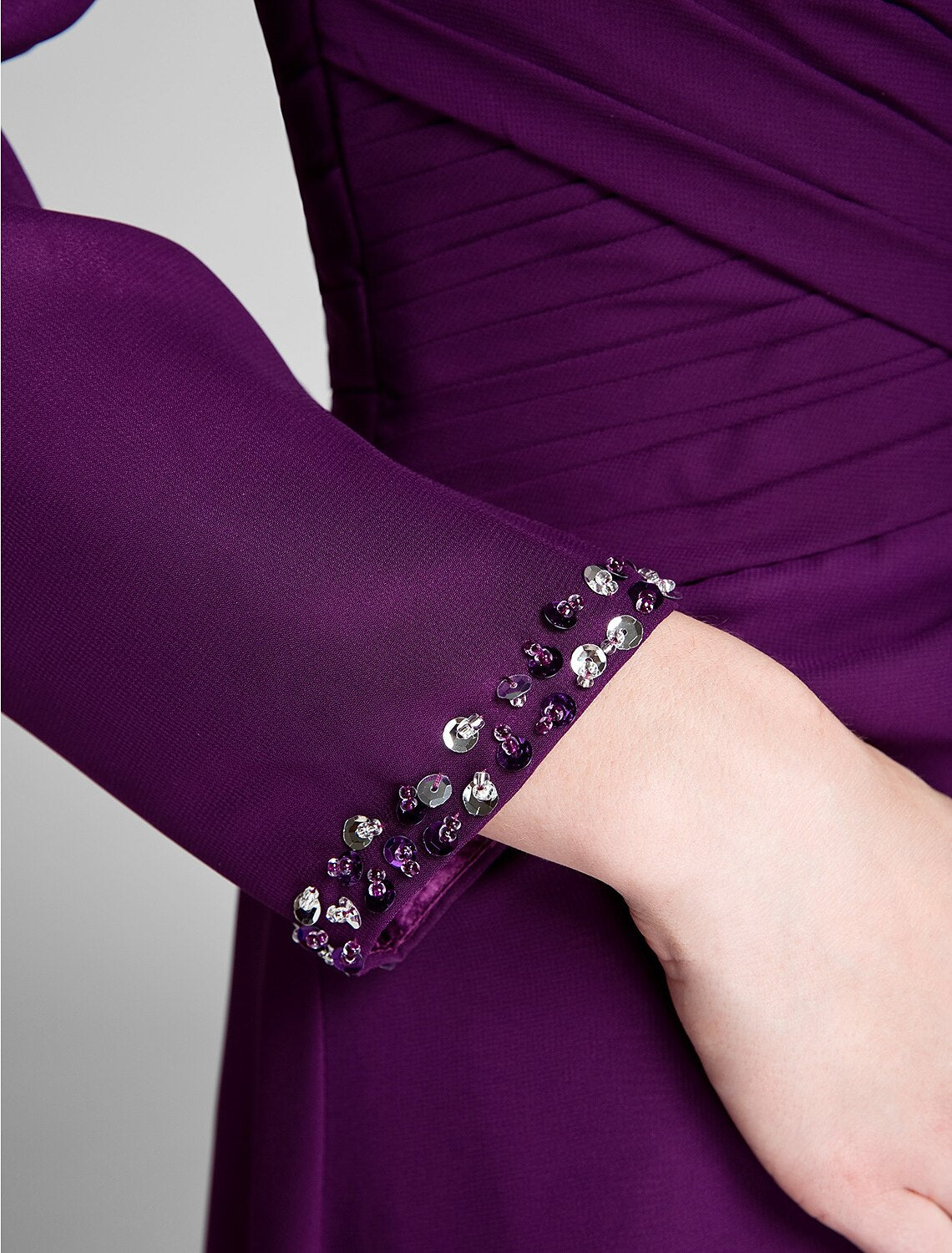 wholesale  Sheath / Column Mother of the Bride Dress Convertible Dress Strapless Floor Length Chiffon Sleeveless No with Crystals Side Draping