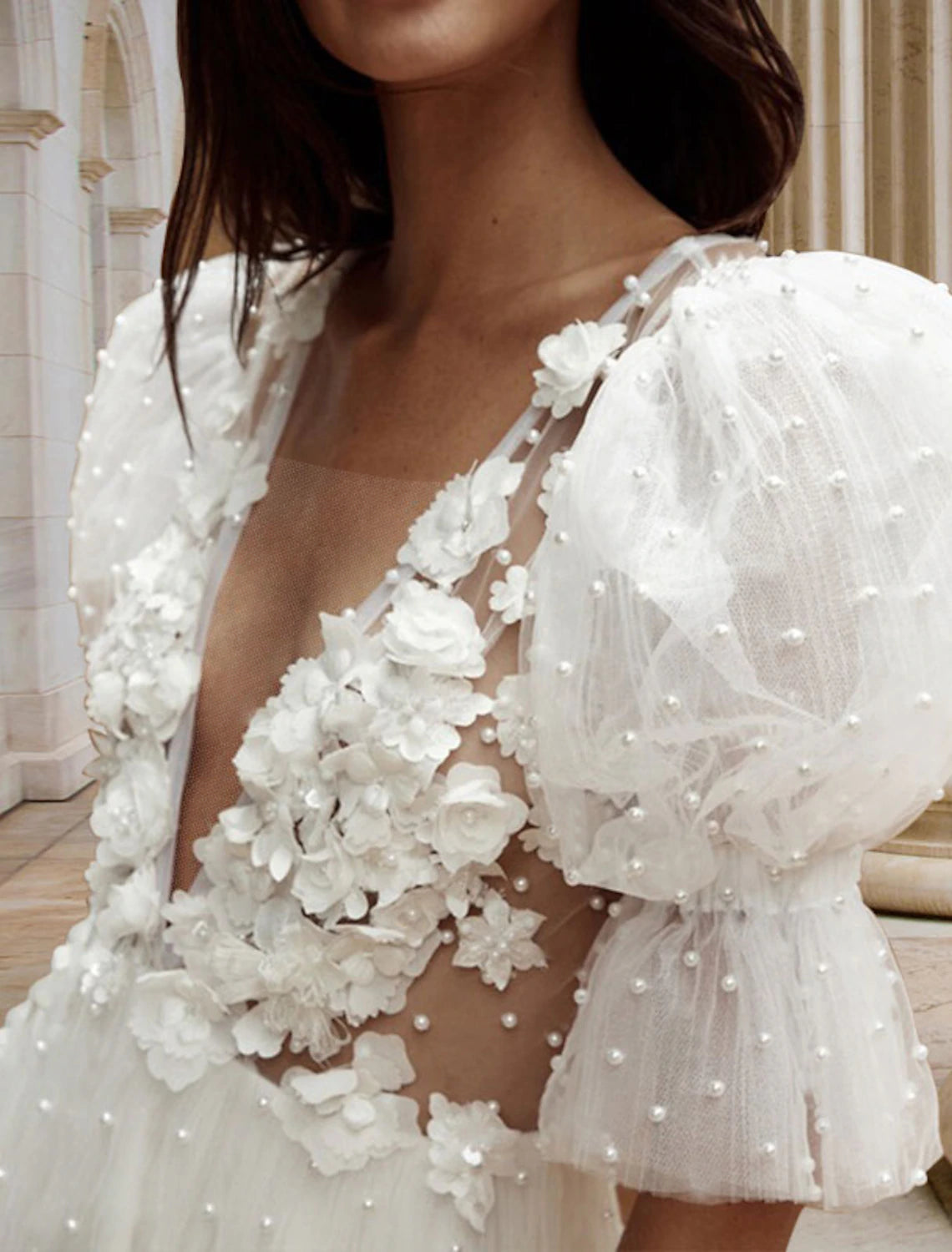 wholesale  Bridal Shower Open Back Little White Dresses Wedding Dresses A-Line V Neck Short Sleeve Short / Mini Satin Bridal Gowns With Pleats Pearls
