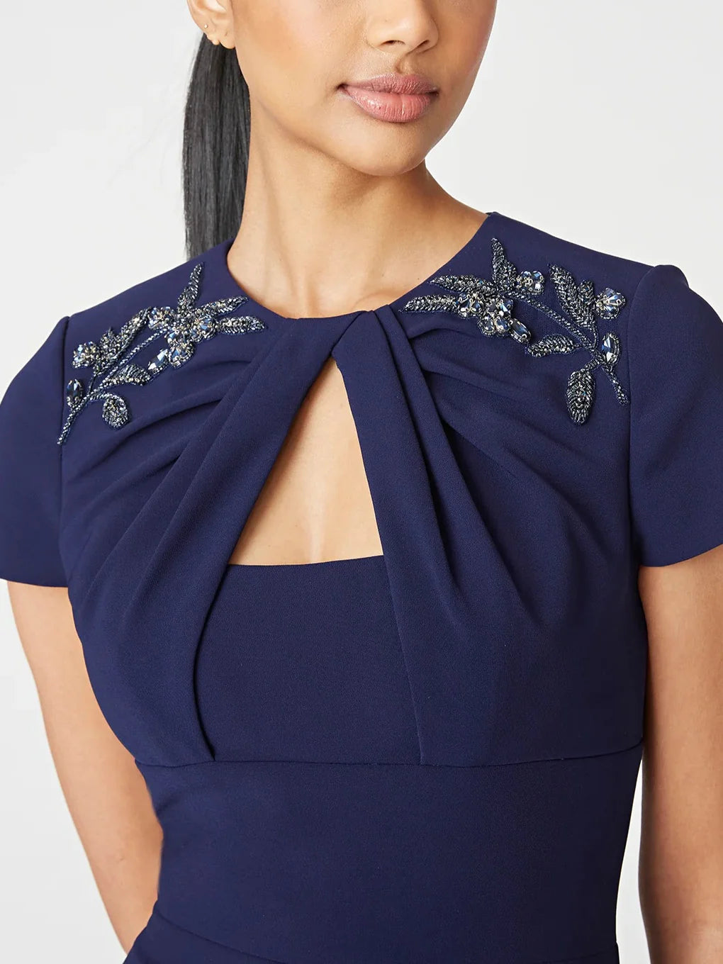 Wholesa Sheath Off-The-Shoulder Short Sleeves Tea-Length Mother Of The Bride Dresses