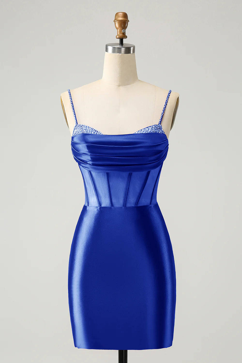 Wholesa Sequined Spaghetti Corset Beaded Tight Party Dress Homecoming Dresses