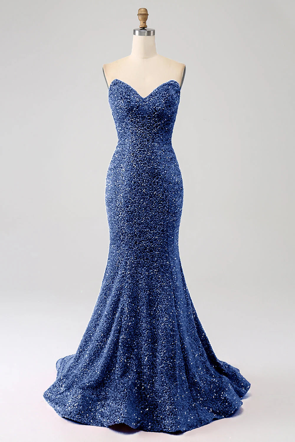 Wholesa Mermaid Sweetheart Sweep Train Prom Dress With Sequins