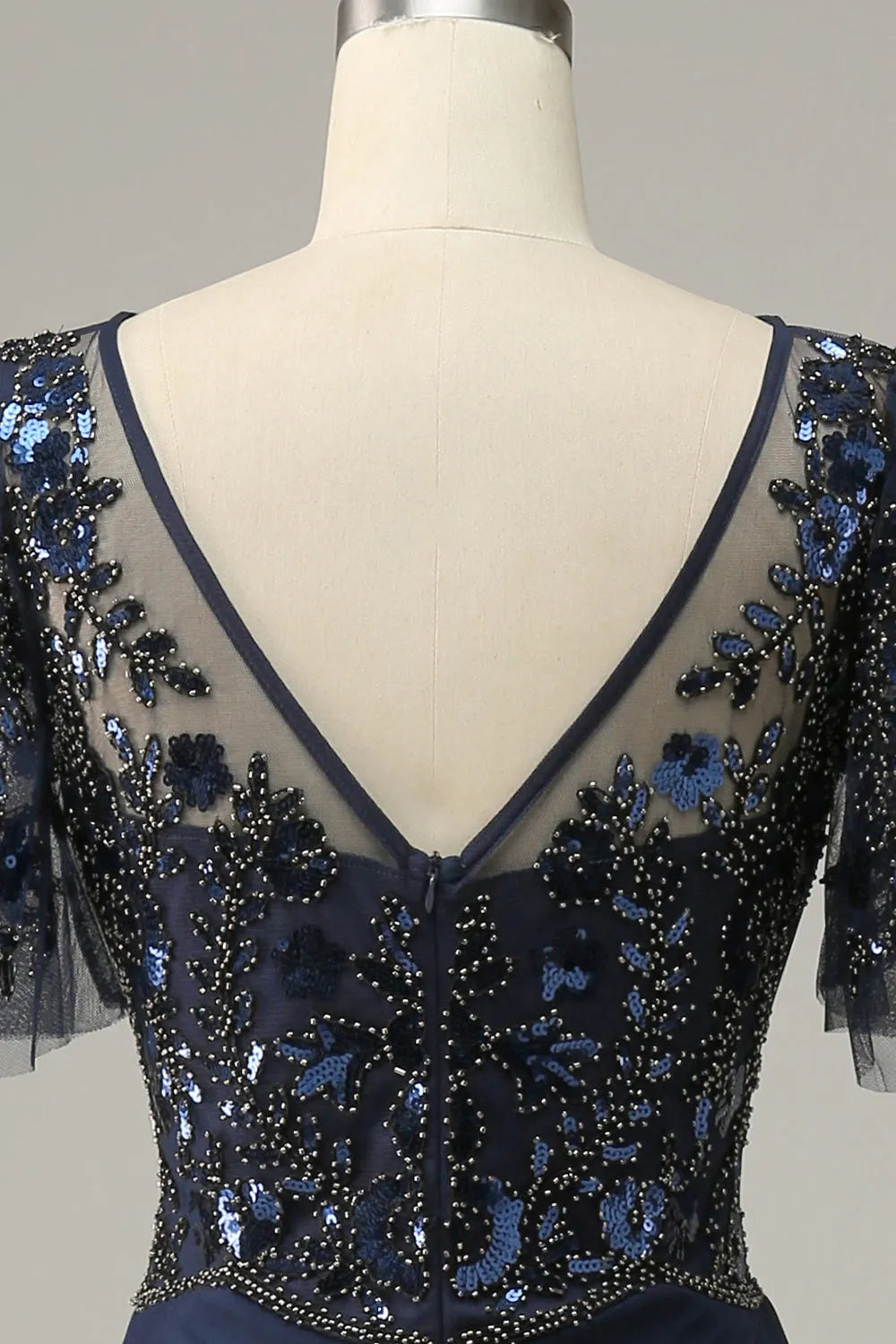 Wholesa A-line Appliques Sequin Mother of Bride Dress