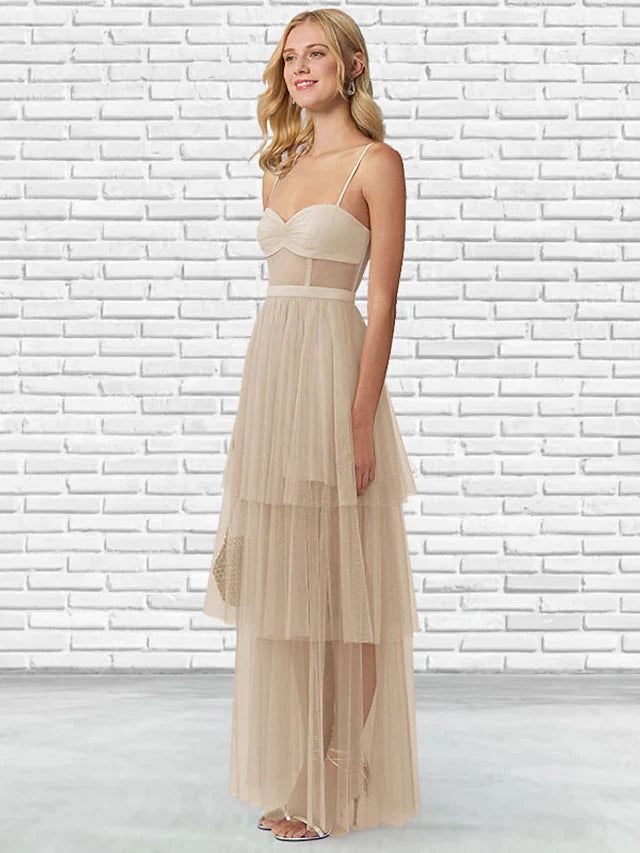 Wholesa Ball Gown Prom Dresses Puffy Dress Party Wear Floor Length Sleeveless Sweetheart Tulle Backless Ladder Back with Pure Color