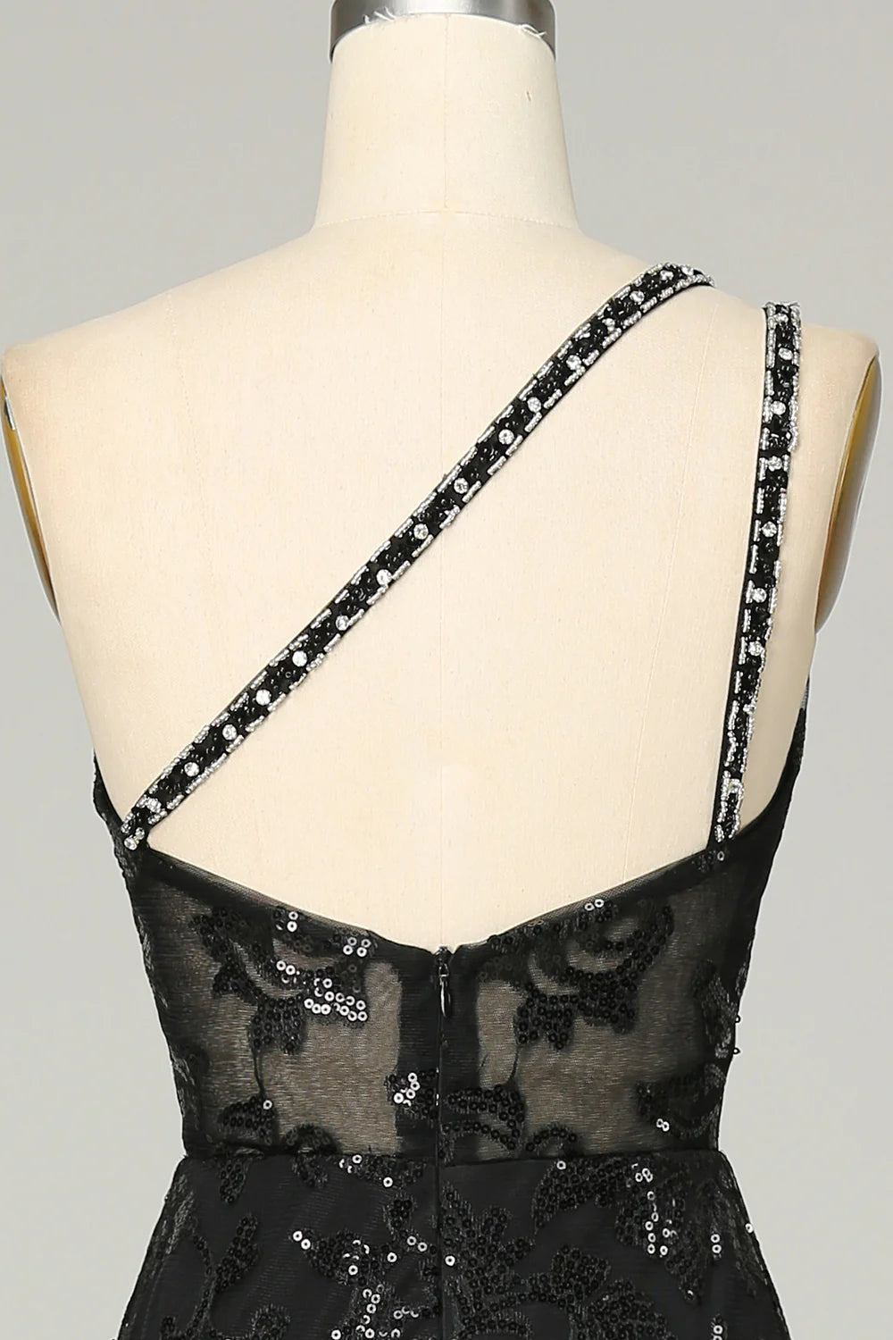 Wholesa Sheath One Shoulder Backless Lace Long Prom Dress