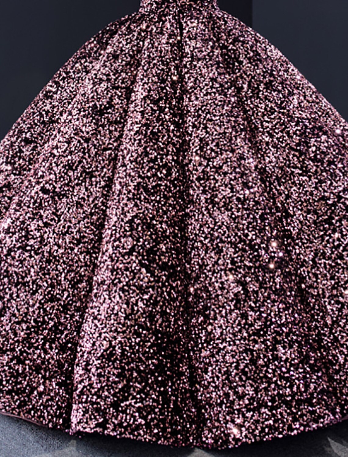 wholesale  Ball Gown Prom Dresses Luxurious Dress Quinceanera Prom Floor Length Long Sleeve V Neck Sequined with Pleats Sequin