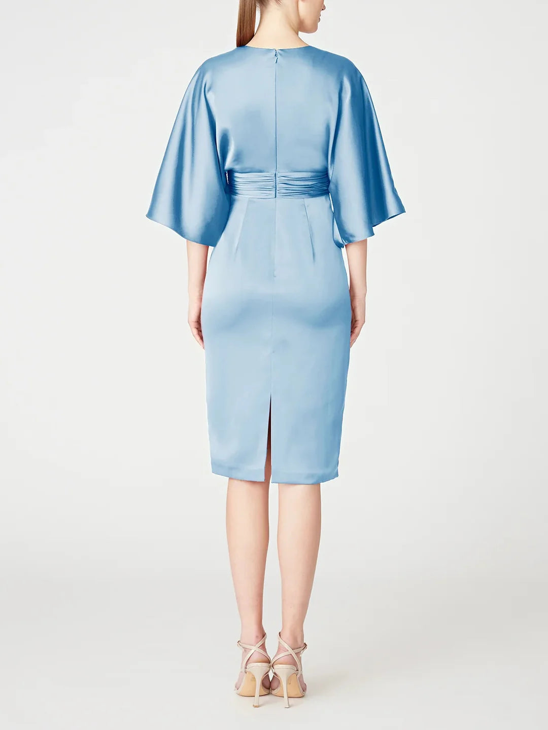 Wholesa Sheath V-Neck Half Sleeves Knee-Length Mother Of The Bride Dress