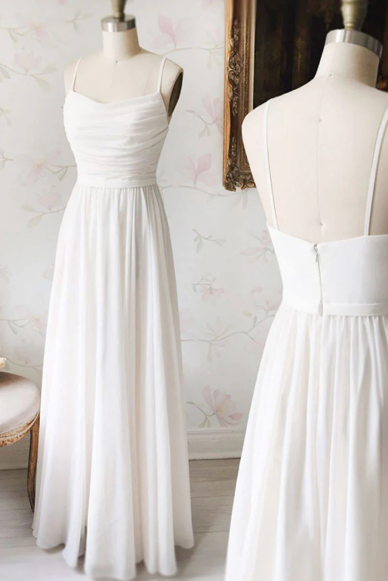 Wholesa Simple Chiffon Long Prom Dress