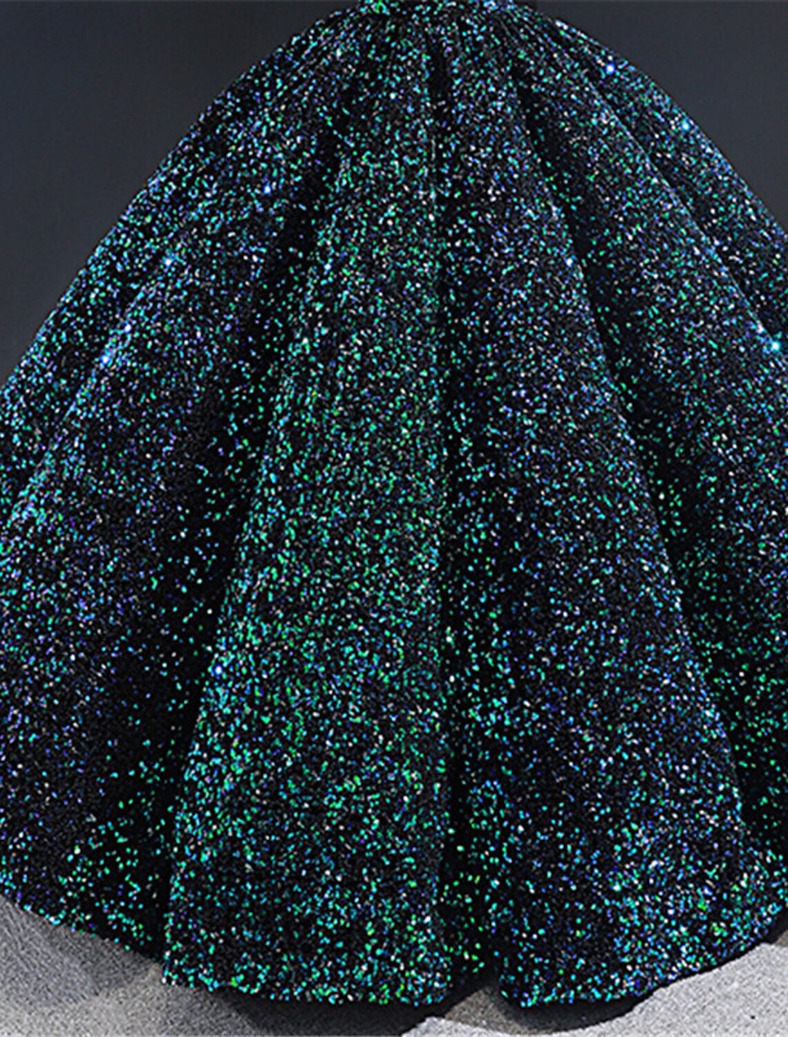 wholesale  Ball Gown Prom Dresses Luxurious Dress Quinceanera Prom Floor Length Long Sleeve V Neck Sequined with Pleats Sequin