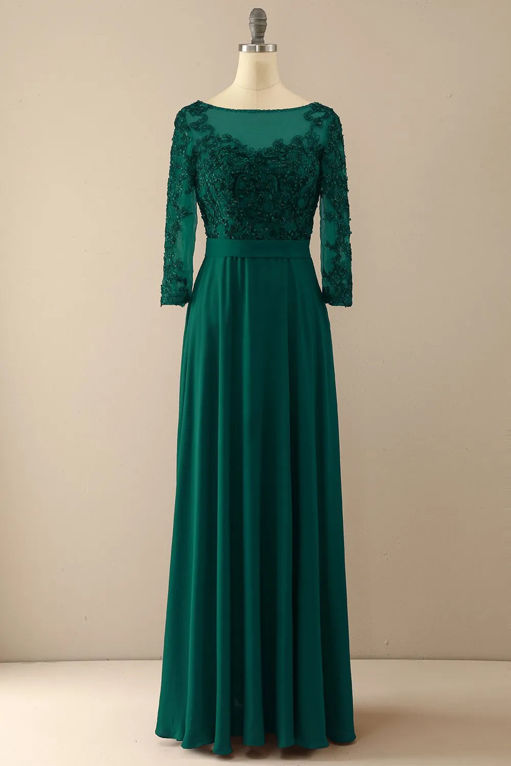 Wholesa A-line Illusion Sleeves Mother of the Bride Dress