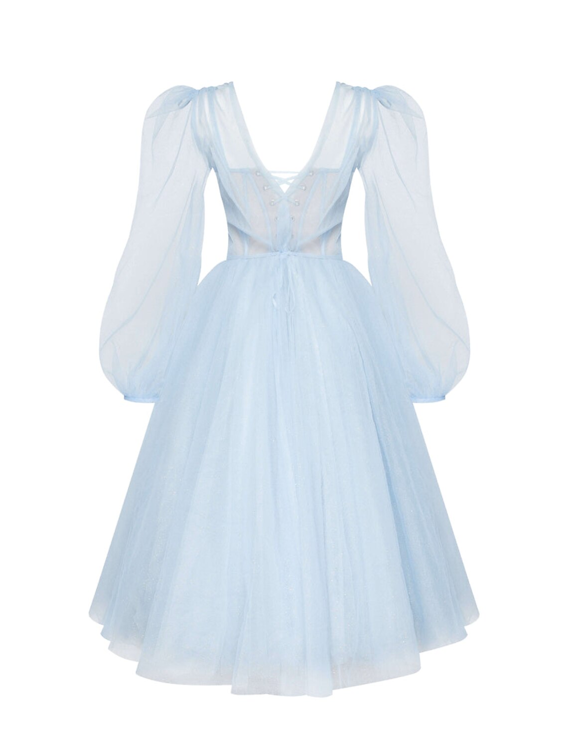 wholesale  Two Piece A-Line Prom Dresses Elegant Dress Wedding Guest Prom Tea Length Half Sleeve Sweetheart Tulle with Pleats Pure Color