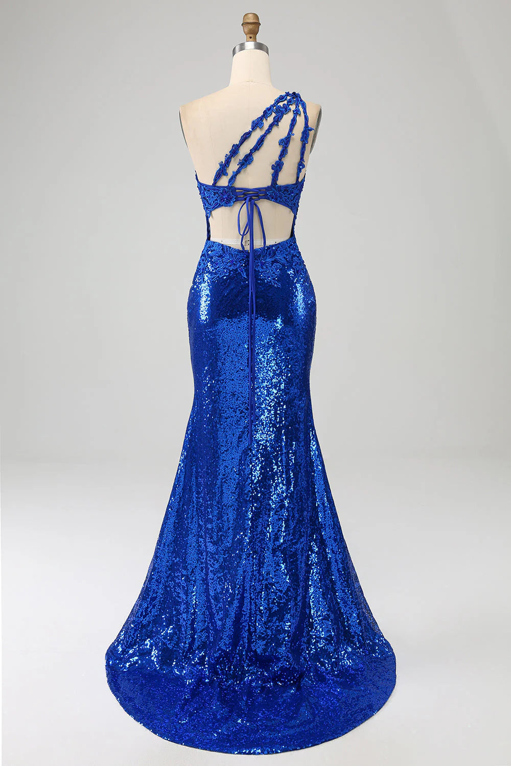 Wholesa Mermaid One Shoulder Prom Dress with Slit