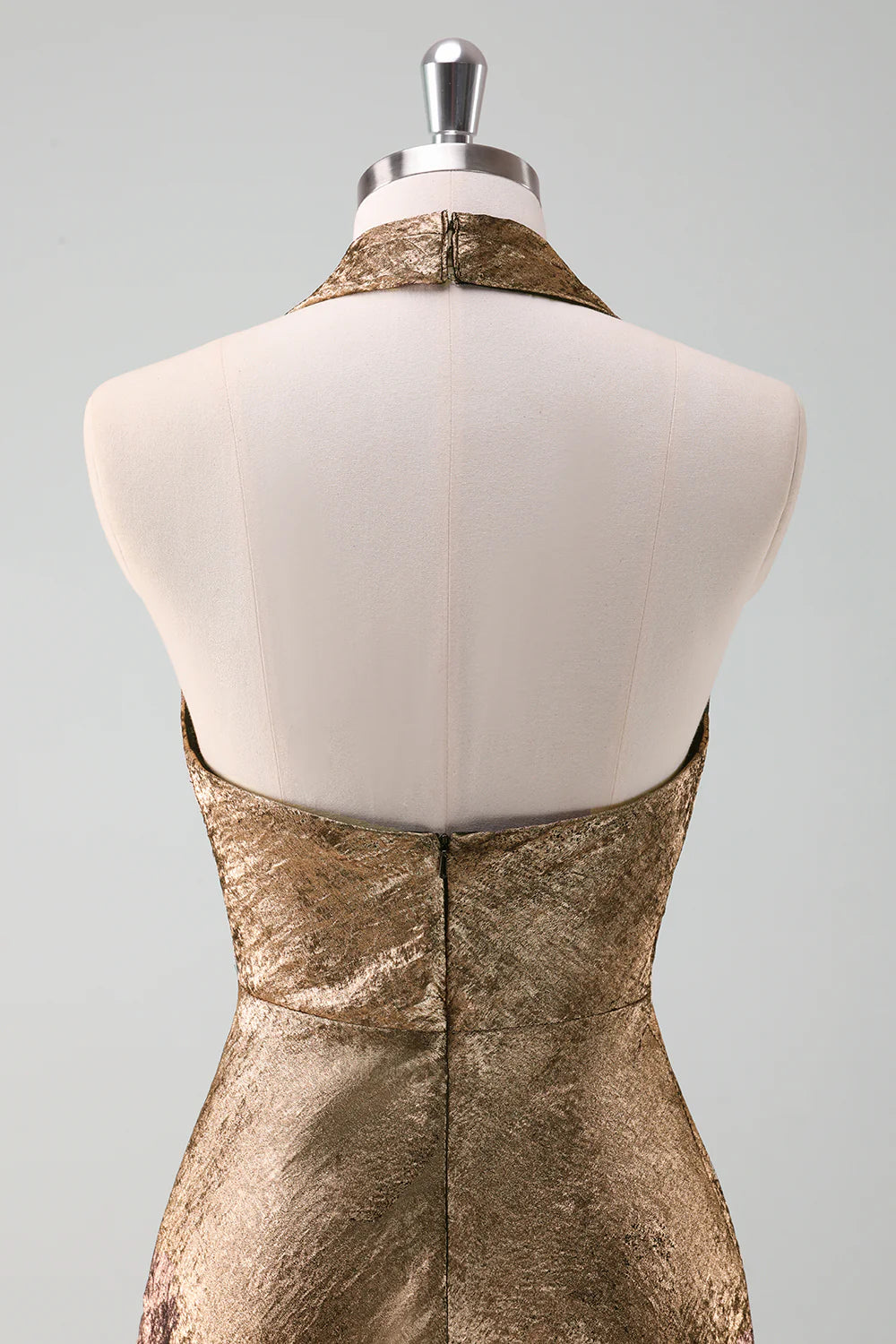 Wholesa Mermaid Halter Neck Midi Wedding Guest Dress Cocktail Dresses with Slit