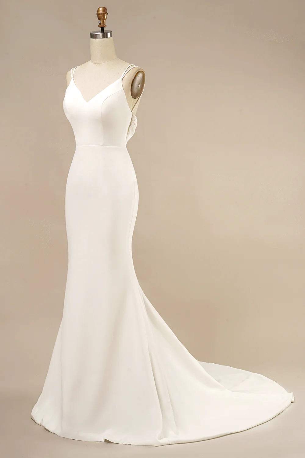 Wholesa Simple Mermaid Square Neck Wedding Dress