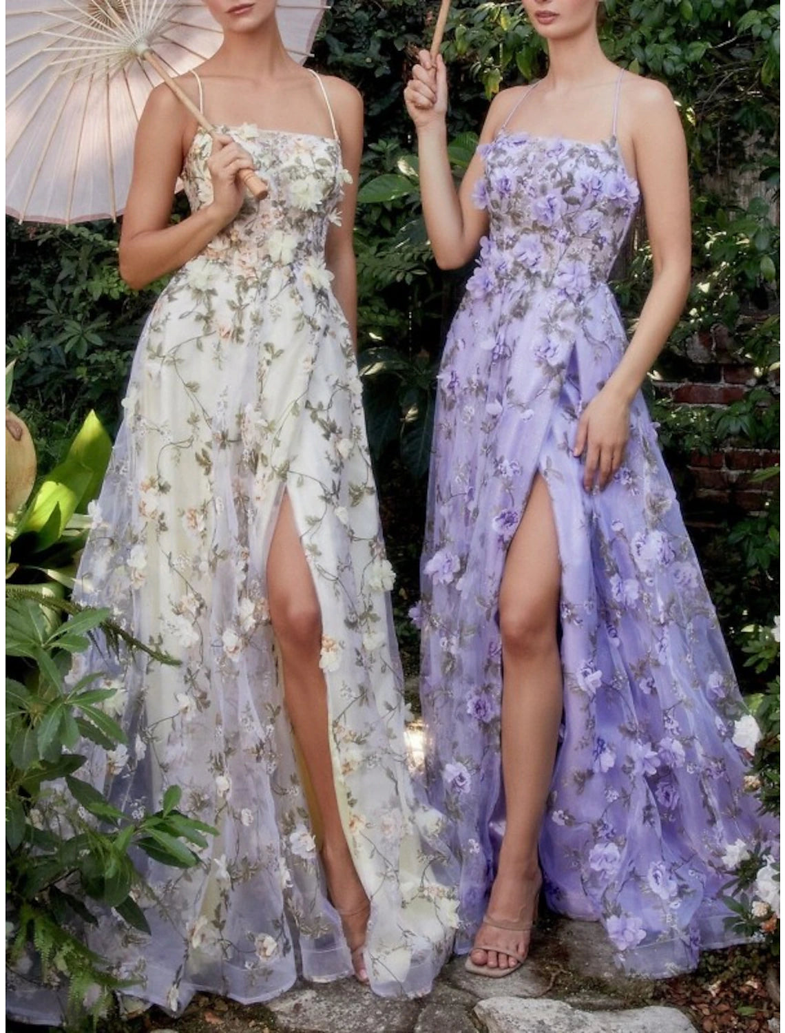 Wholesa Sheath / Column Prom Dresses Floral Dress Wedding Guest Wedding Party Court Train Sleeveless Spaghetti Strap Lace Backless with Slit Appliques