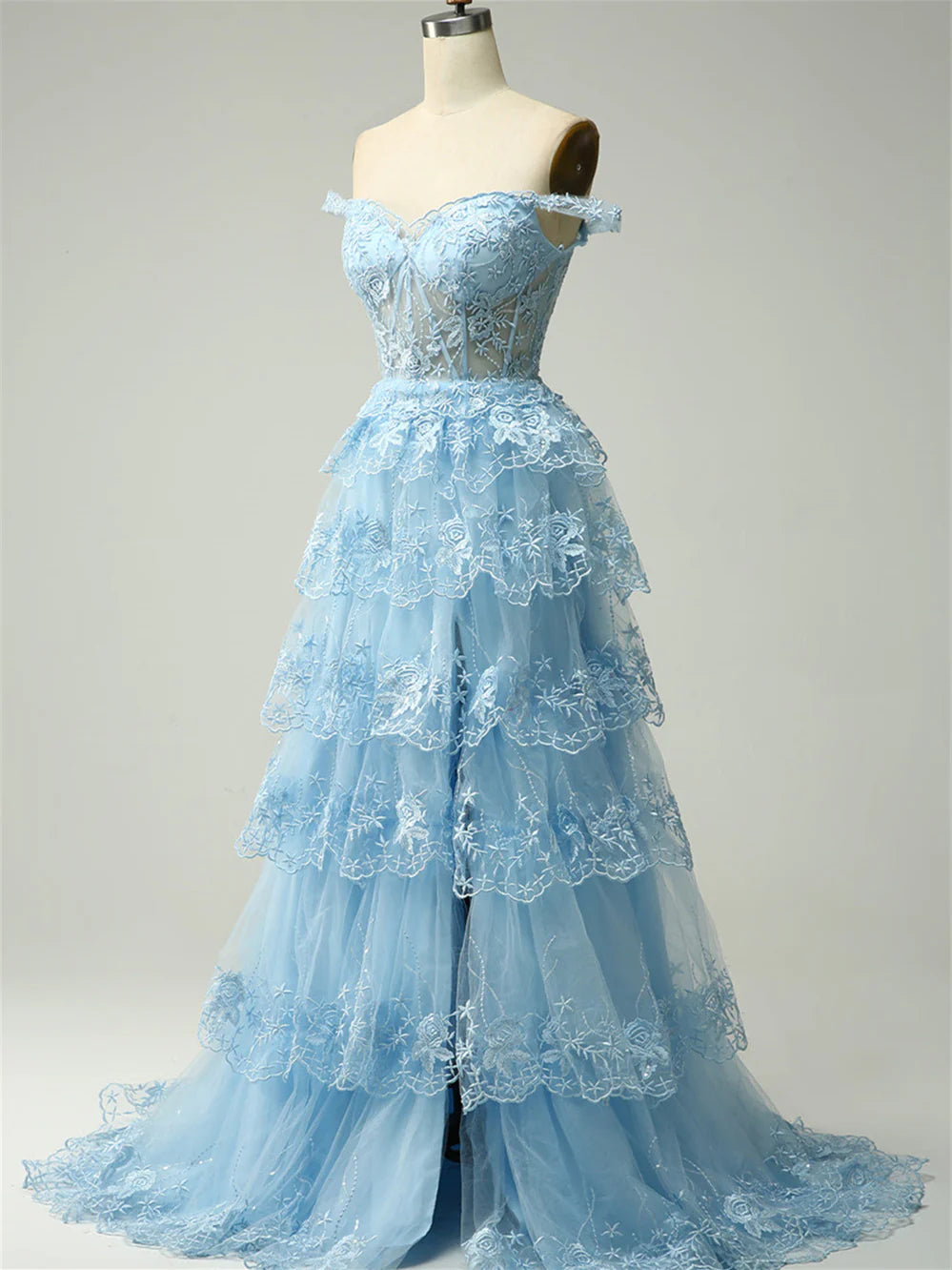 Wholesa A-Line Sweetheart Off The Shoulder Sleeveless Floor-Length Evening Dress