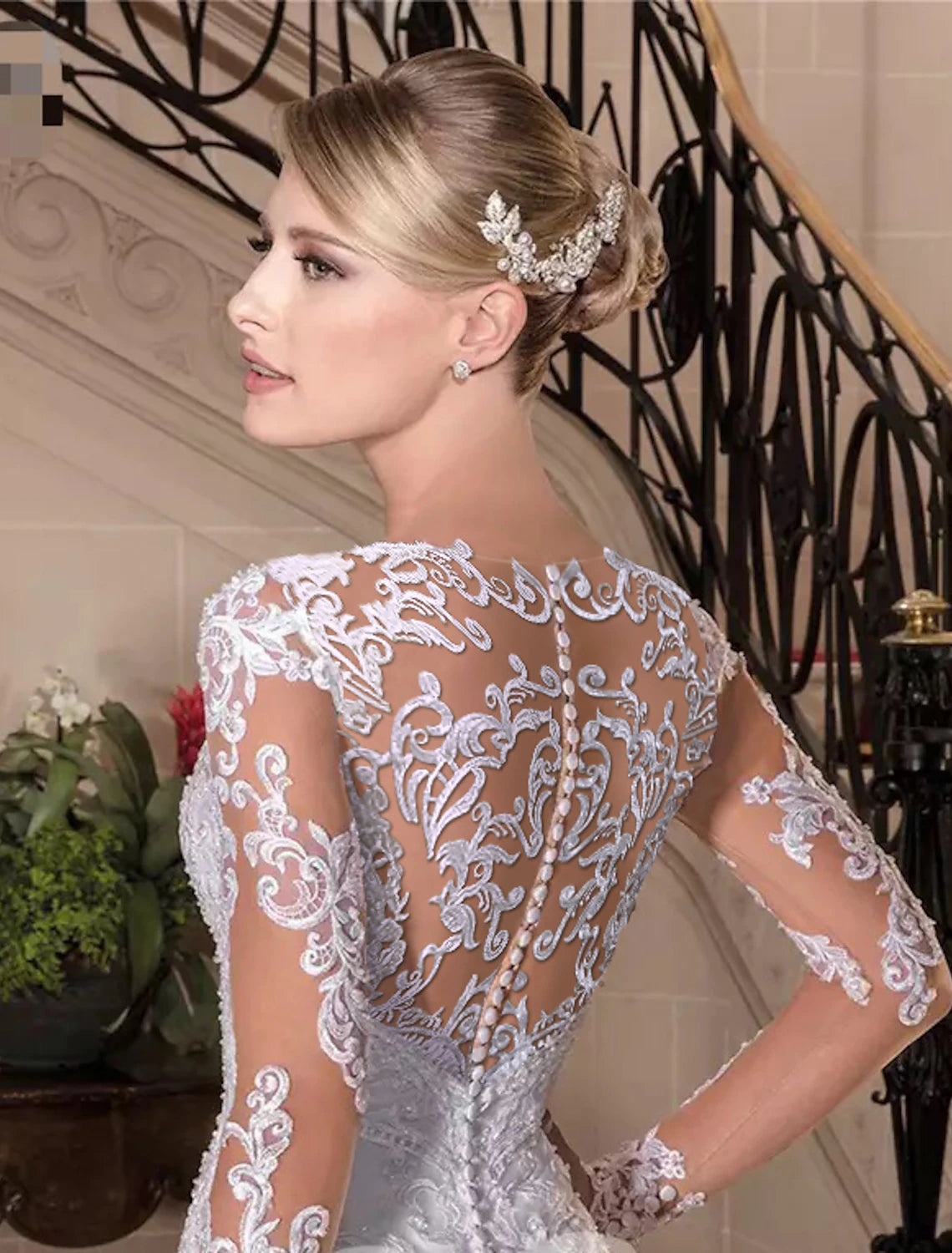 wholesale  Engagement Formal Fall Wedding Dresses Mermaid / Trumpet Sweetheart Long Sleeve Court Train Lace Bridal Gowns With Beading