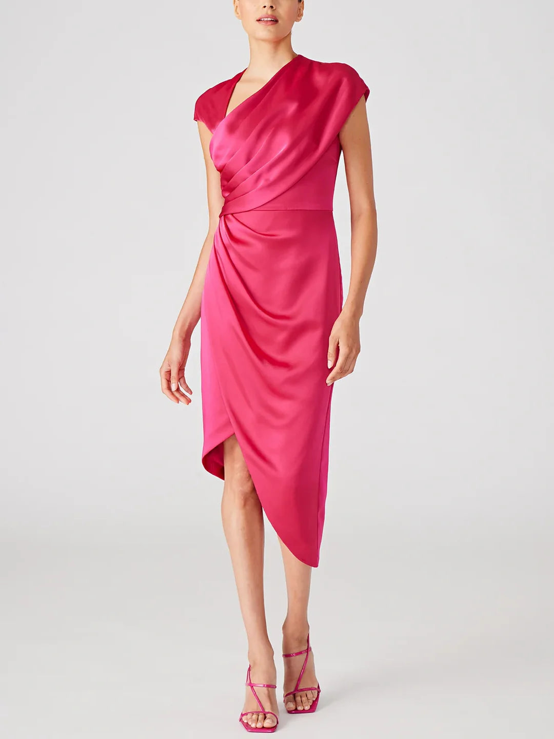 Wholesa Sheath Halter Sleeveless Asymmetrical Mother Of The Bride Dress