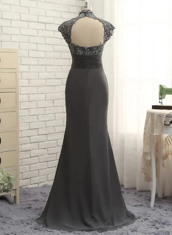 Wholesa Sheath Neck Floor-Length Mother Of The Bride Dresses