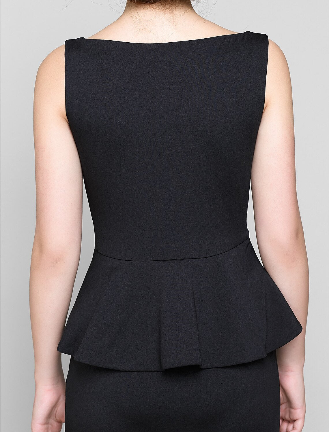 wholesale  Mermaid / Trumpet Mother of the Bride Dress Elegant Scoop Neck Ankle Length Jersey Sleeveless No with Pleats