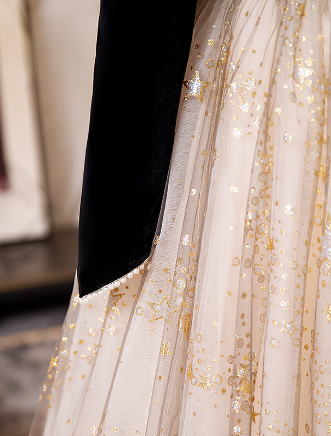 wholesale   A-Line Prom Dresses Sparkle & Shine Dress Engagement Birthday Floor Length Long Sleeve Sweetheart Tulle with Sequin