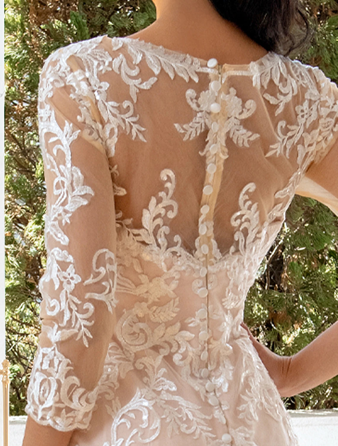 wholesale  Engagement Formal Fall Wedding Dresses Mermaid / Trumpet Sweetheart Long Sleeve Sweep / Brush Train Lace Bridal Gowns With Appliques
