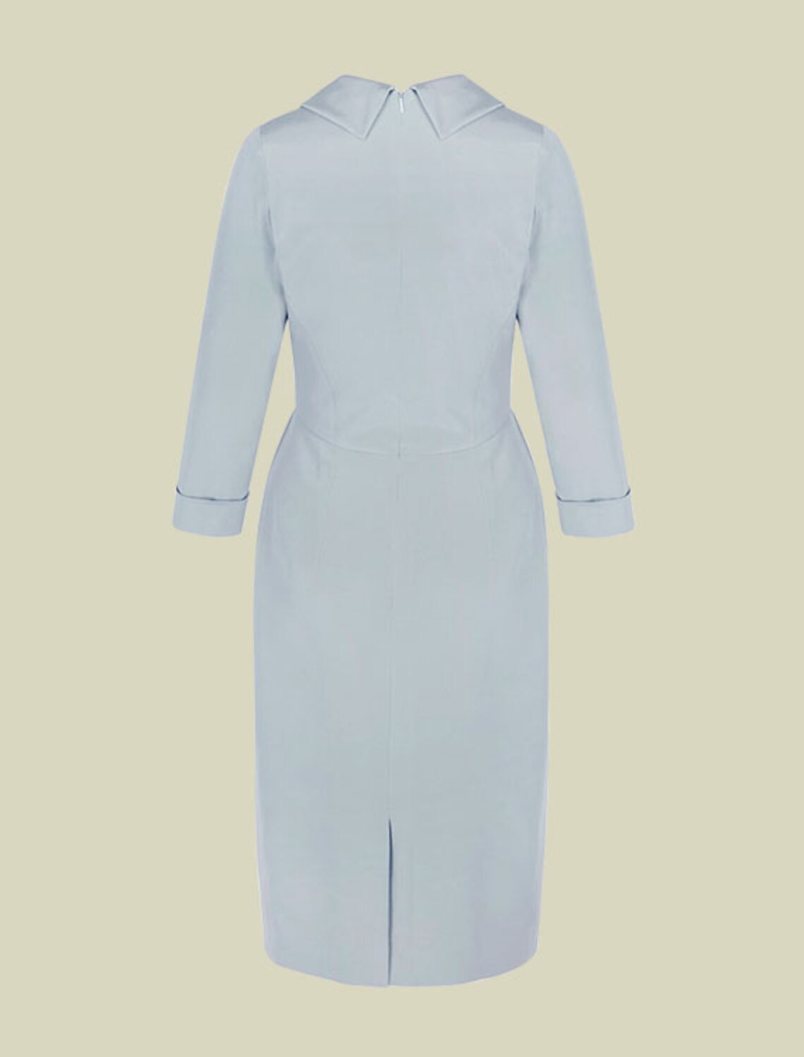 wholesale  Sheath / Column Mother of the Bride Dress Elegant Jewel Neck Tea Length Italy Satin 3/4 Length Sleeve with Sash / Ribbon Bow(s)