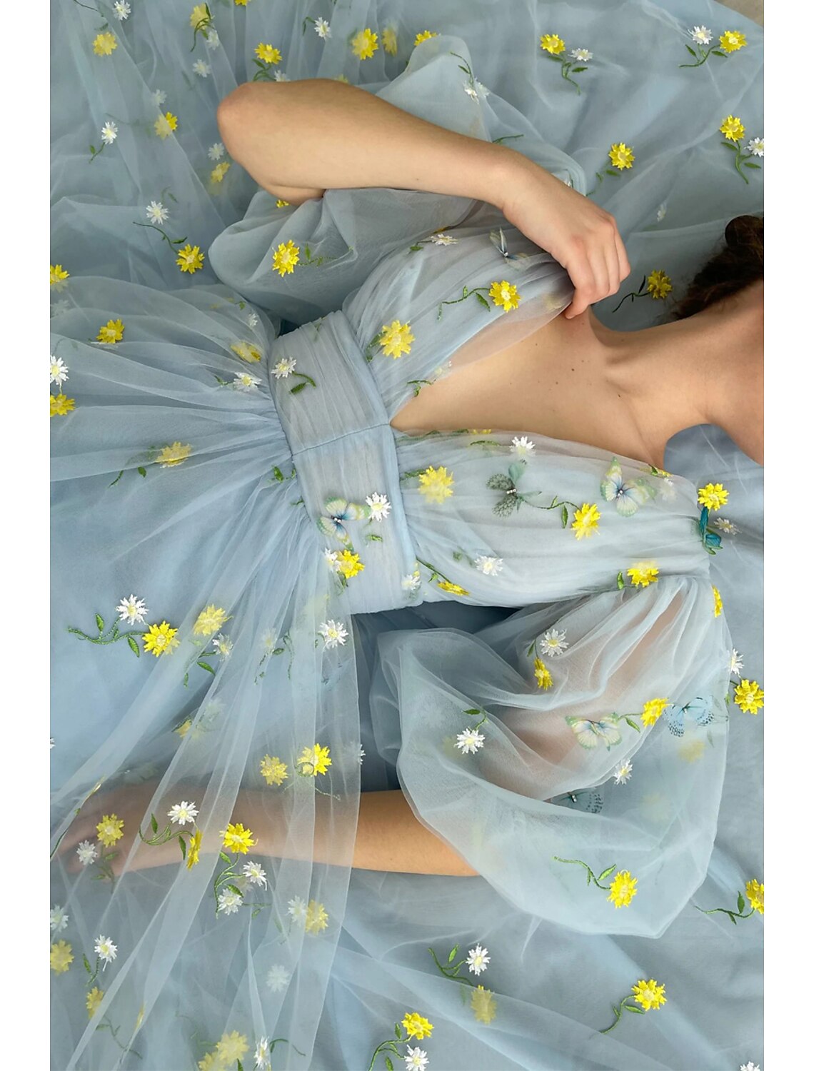 Wholesa A-Line Cocktail Dresses Floral Dress Wedding Guest Summer Ankle Length Half Sleeve V Neck Lace Backless with Pleats