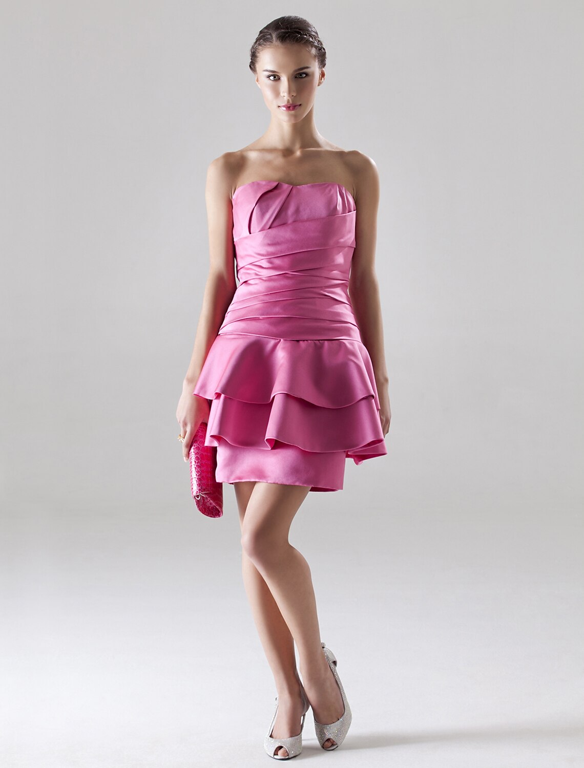 Wholesa  A-Line Dress Homecoming Cocktail Party Short / Mini Sleeveless Sweetheart Satin with Side Draping